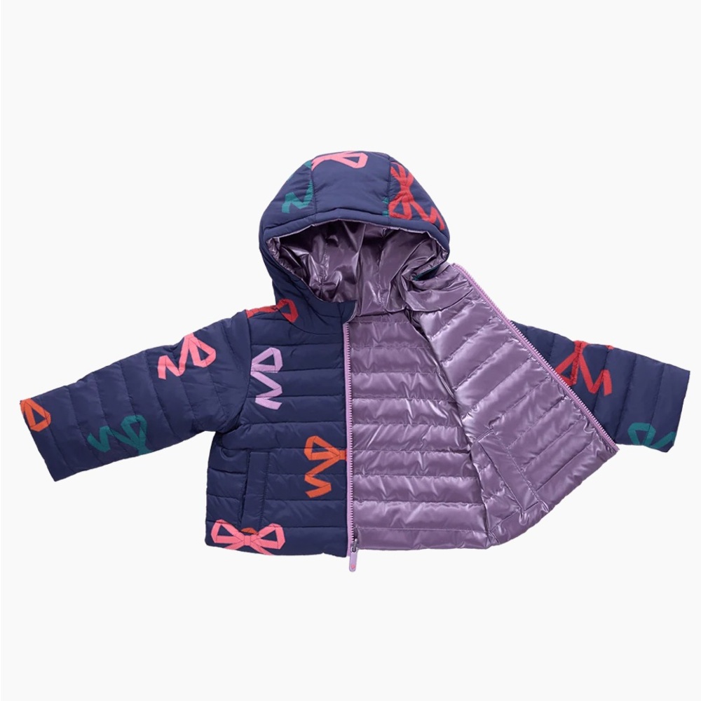 Pink Chicken Girls Reversible Riley Jacket - Multi-Bows - Picture 5 of 6